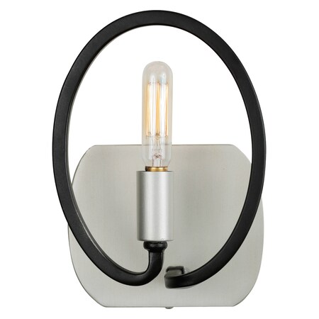 Varaluz Eliptico 1-Lt Bath - Silverado/Black 316B01SOBL